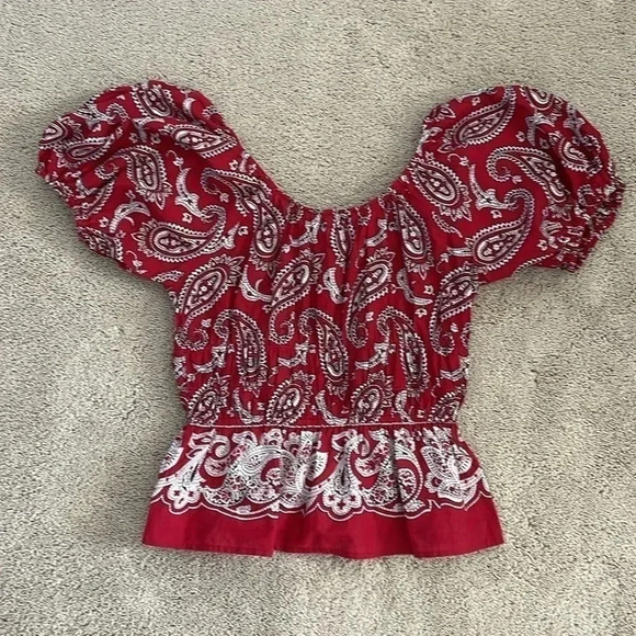 Sea New York Short Sleeve Paisley Top Size XS - Picture 4 of 6